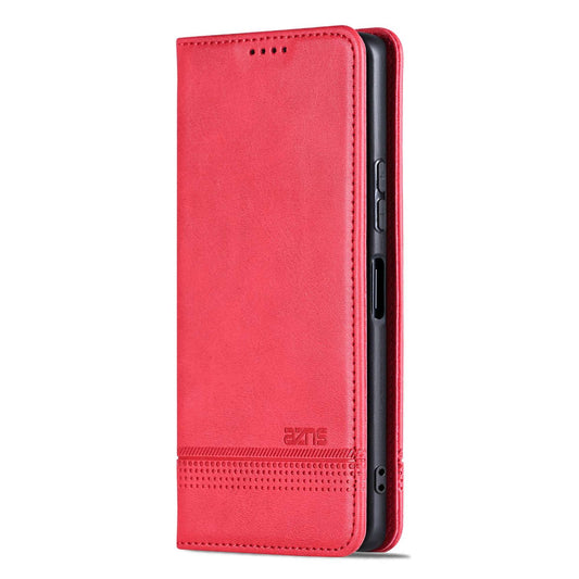 For Honor Play 80 Plus 5G AZNS Magnetic Calf Texture Flip Leather Phone Case(Red)