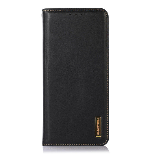 For Motorola Edge 70 Max 5G KHAZNEH Nappa Top Layer Cowhide Leather Phone Case(Black)