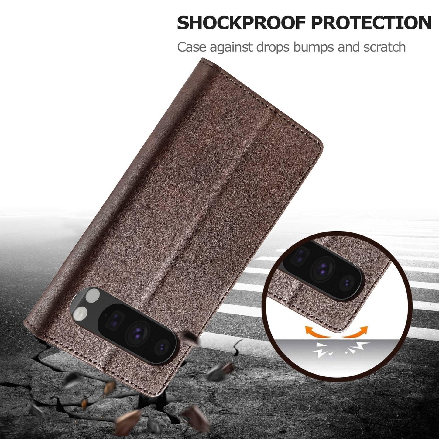 For Google Pixel 11 / 11 Pro LC.IMEEKE Calf Texture Flip Leather Phone Case(Brown)