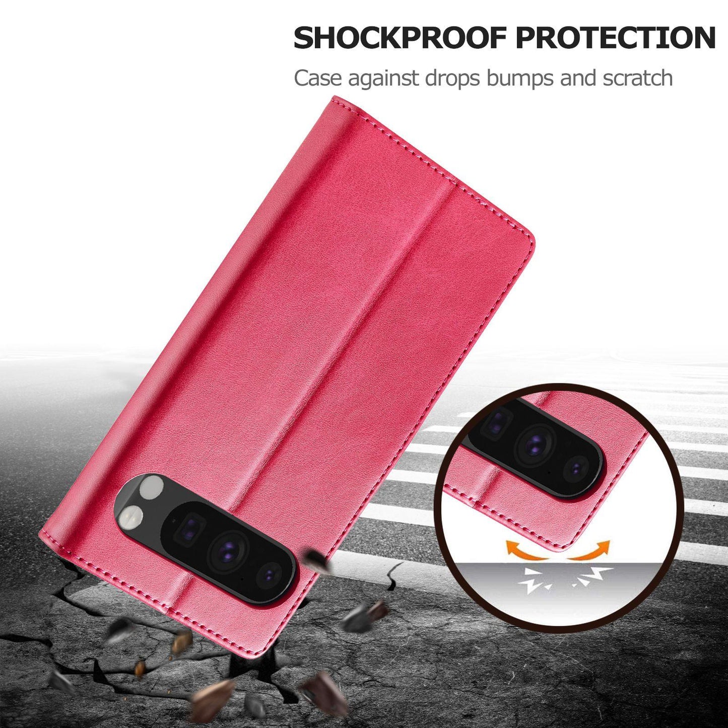 For Google Pixel 11 / 11 Pro LC.IMEEKE Calf Texture Flip Leather Phone Case(Red)
