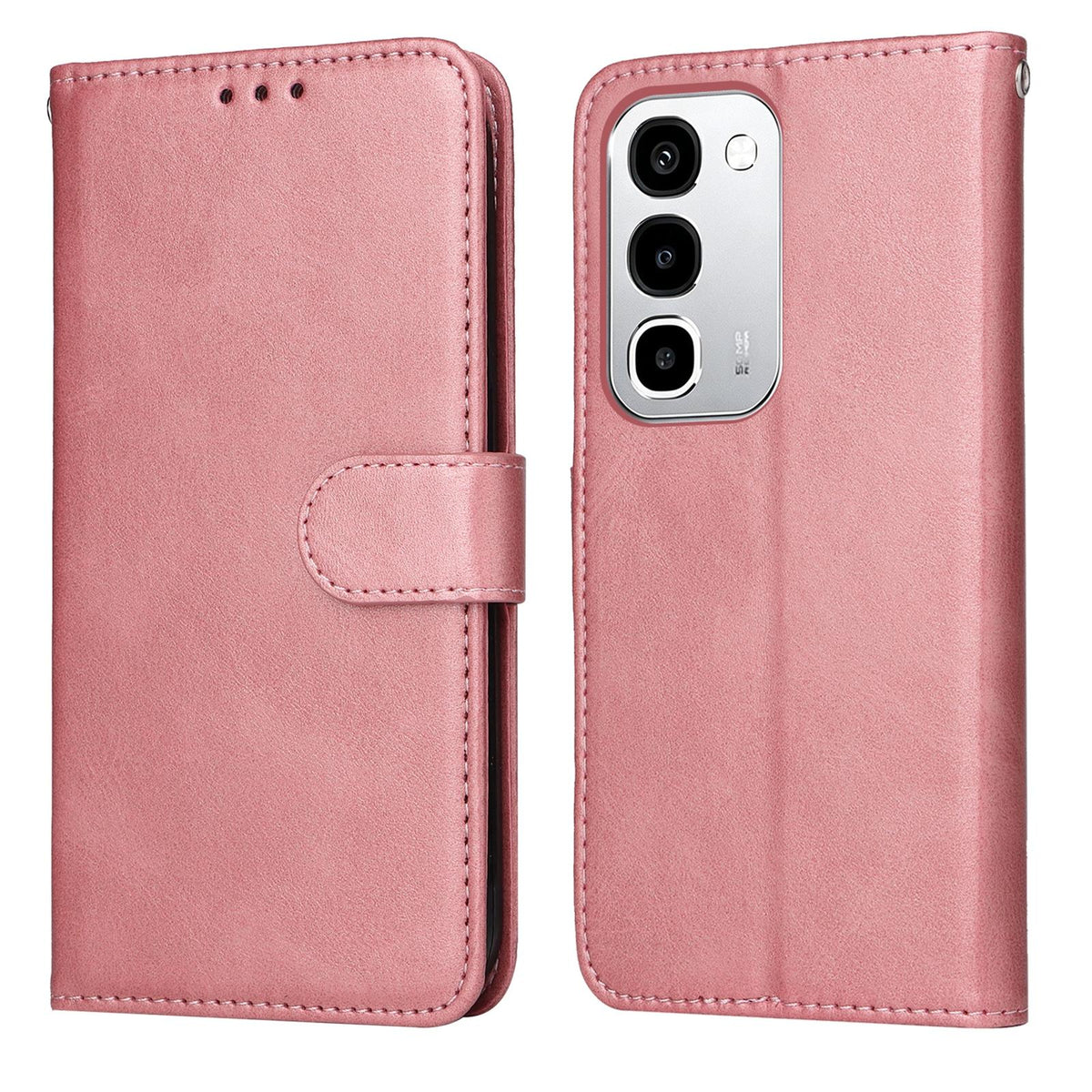 For Realme P4R 5G / P4x 4G / C100 4G / C100i Classic Calf Texture Flip Leather Phone Case - Rose Gold - EDA004596027E