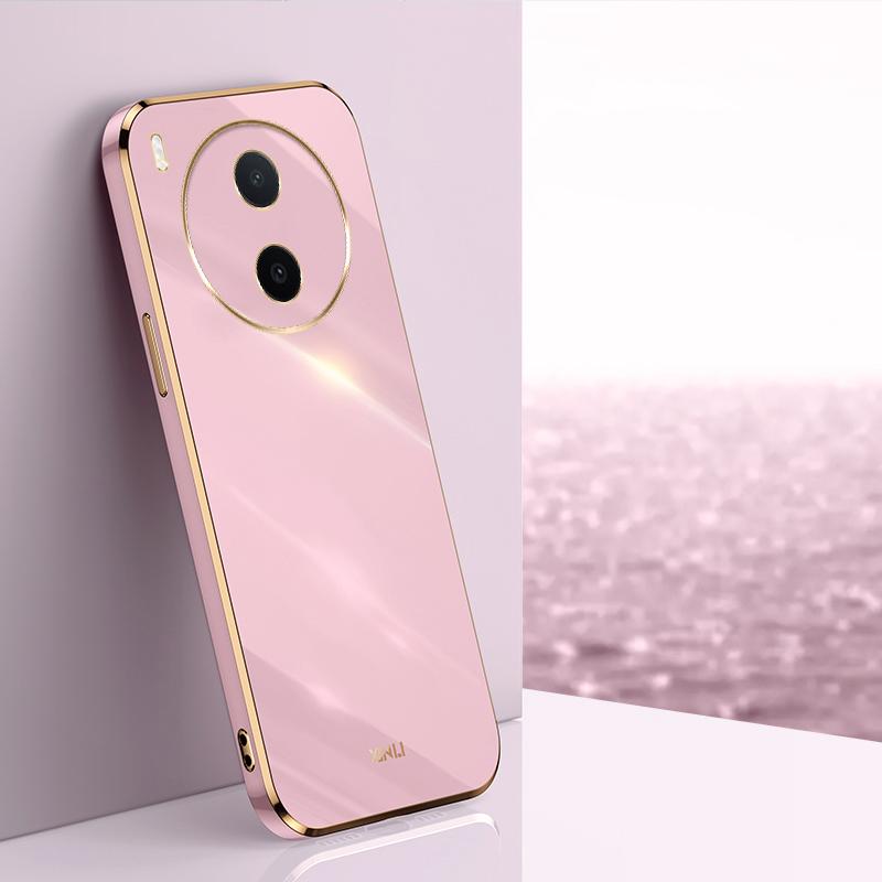 For vivo Y600 Pro 5G XINLI Straight Edge 6D Electroplate TPU Phone Case - Cherry Purple - EDA004606726B