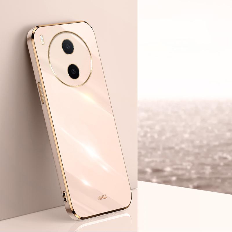 For vivo Y600 Pro 5G XINLI Straight Edge 6D Electroplate TPU Phone Case - Pink - EDA004606726F
