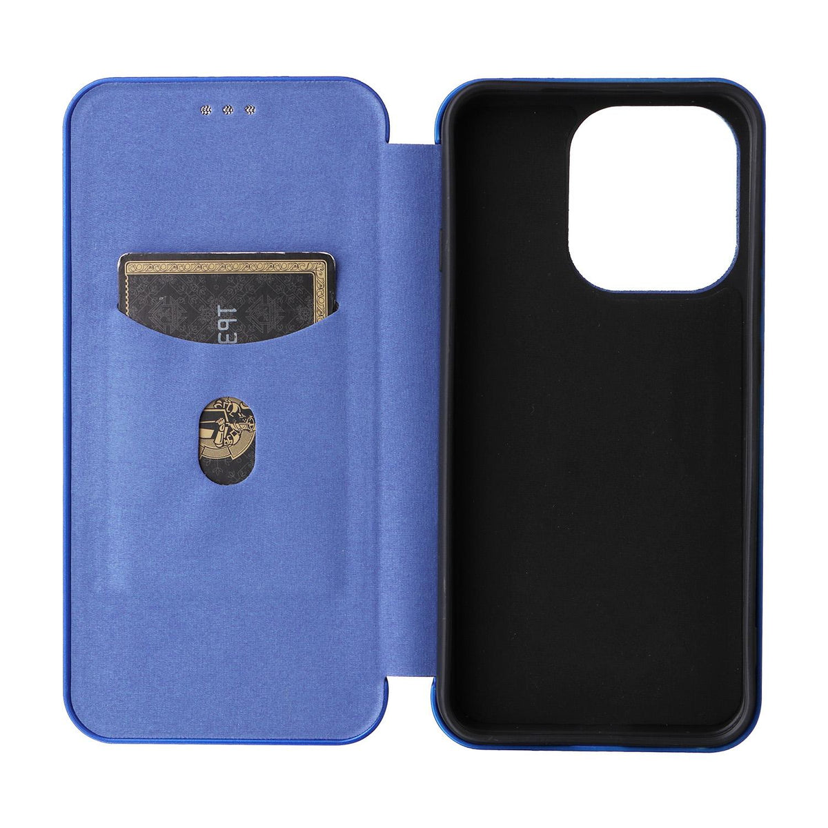 For OPPO Reno16 F 5G / Reno16 FS 5G Carbon Fiber Texture Flip Leather Phone Case - Blue - EDA004672735C