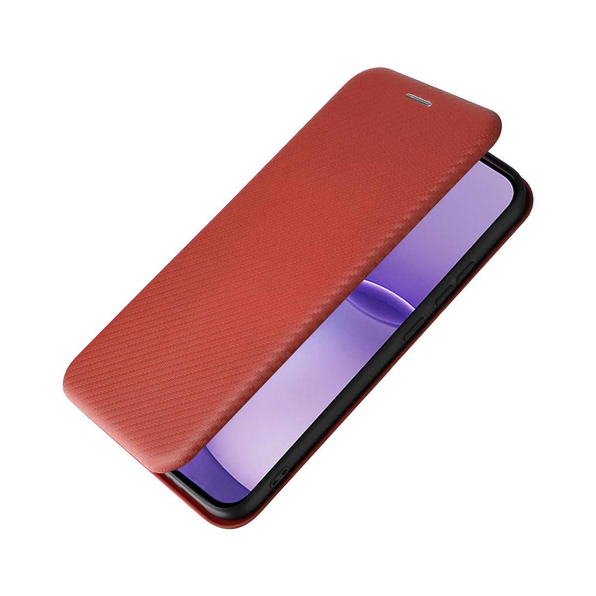 For OPPO Reno16 F 5G / Reno16 FS 5G Carbon Fiber Texture Flip Leather Phone Case - Brown - EDA004672735E