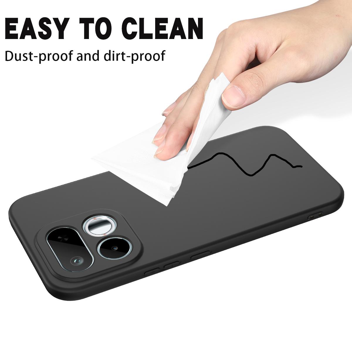 For Realme 16T 5G Solid Color Liquid Silicone Dropproof Full Coverage Phone Case - Black - EDA004760169A
