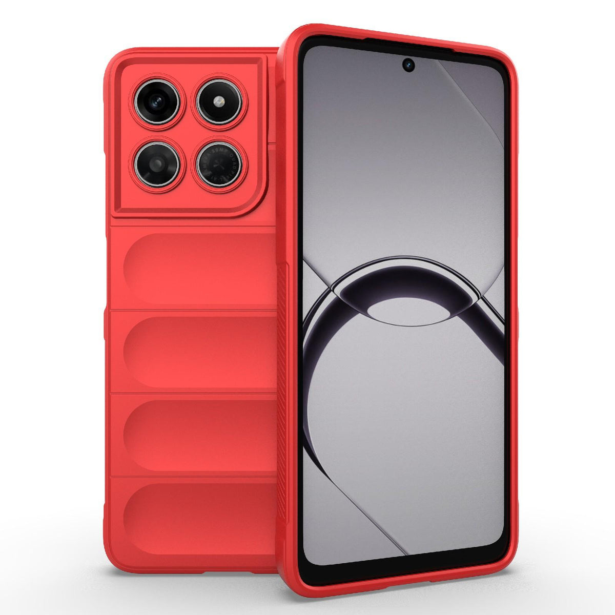 For Motorola Moto G37 Power 5G Global Magic Shield TPU + Flannel Phone Case - Red - EDA004922728B