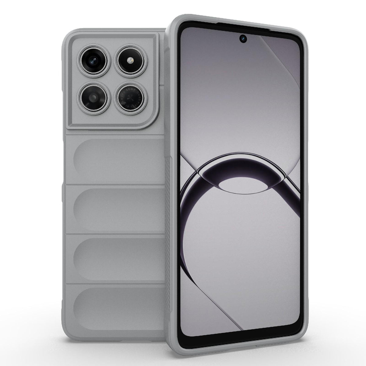 For Motorola Moto G37 Power 5G Global Magic Shield TPU + Flannel Phone Case - Grey - EDA004922728C