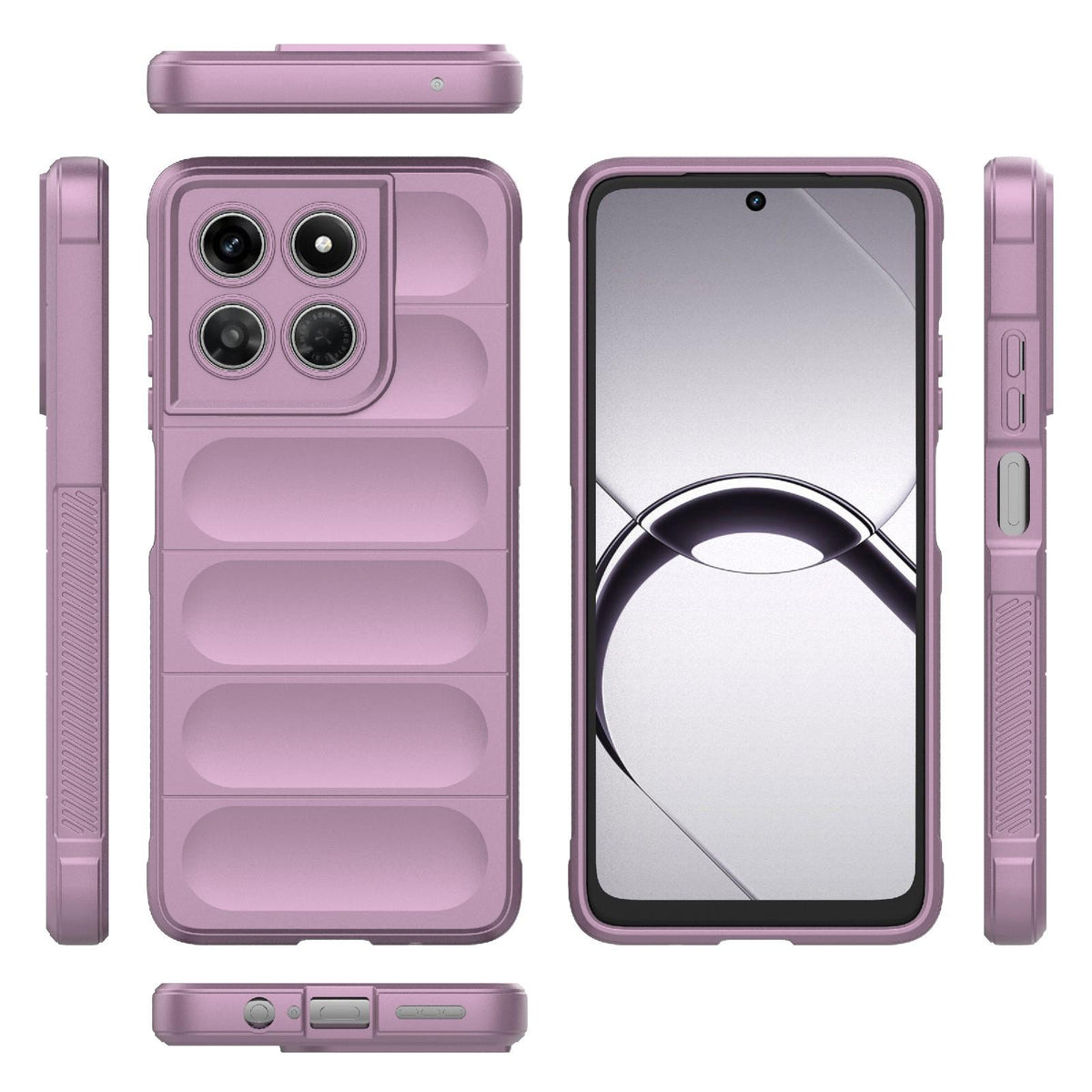 For Motorola Moto G37 Power 5G Global Magic Shield TPU + Flannel Phone Case - Purple - EDA004922728H