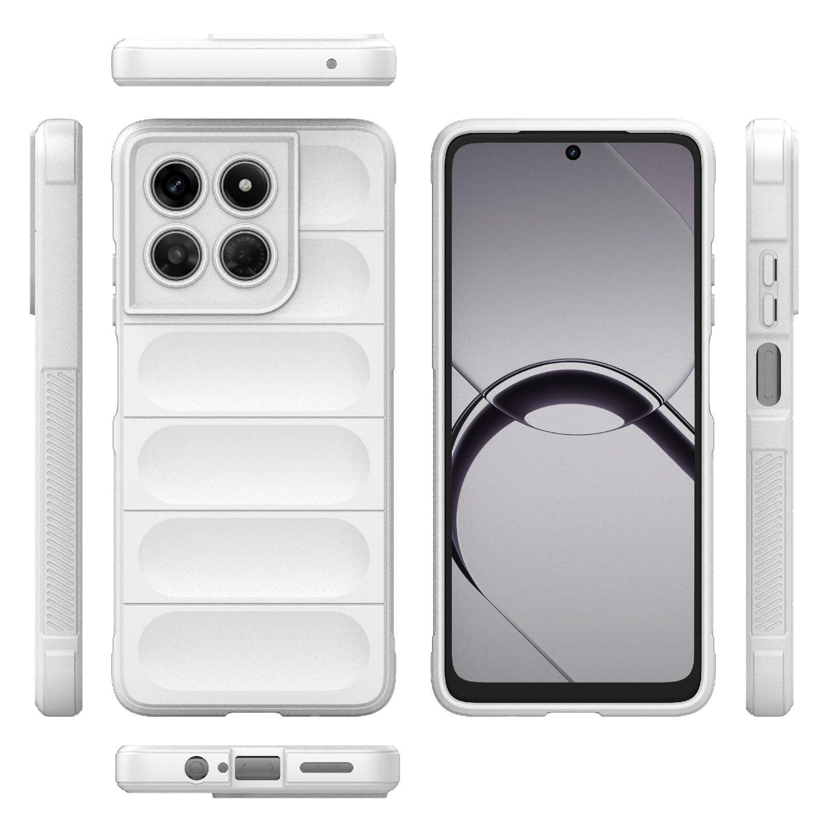For Motorola Moto G37 Power 5G Global Magic Shield TPU + Flannel Phone Case - White - EDA004922728J