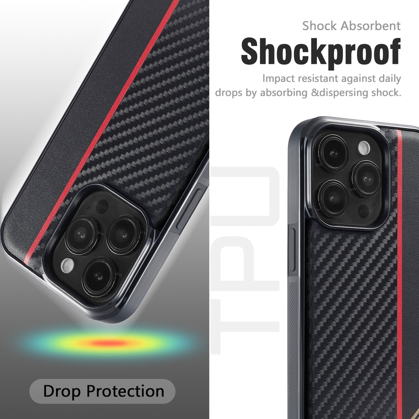For Google Pixel 11 / 11 Pro LC.IMEEKE 3 in 1 Carbon Fiber Texture Shockproof Phone Case(Black)
