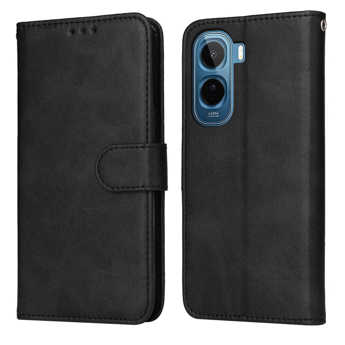 For vivo Y500 4G / iQOO Z11 5G / T5 Pro 5G Classic Calf Texture Flip Leather Phone Case - Black - EDA005074535D