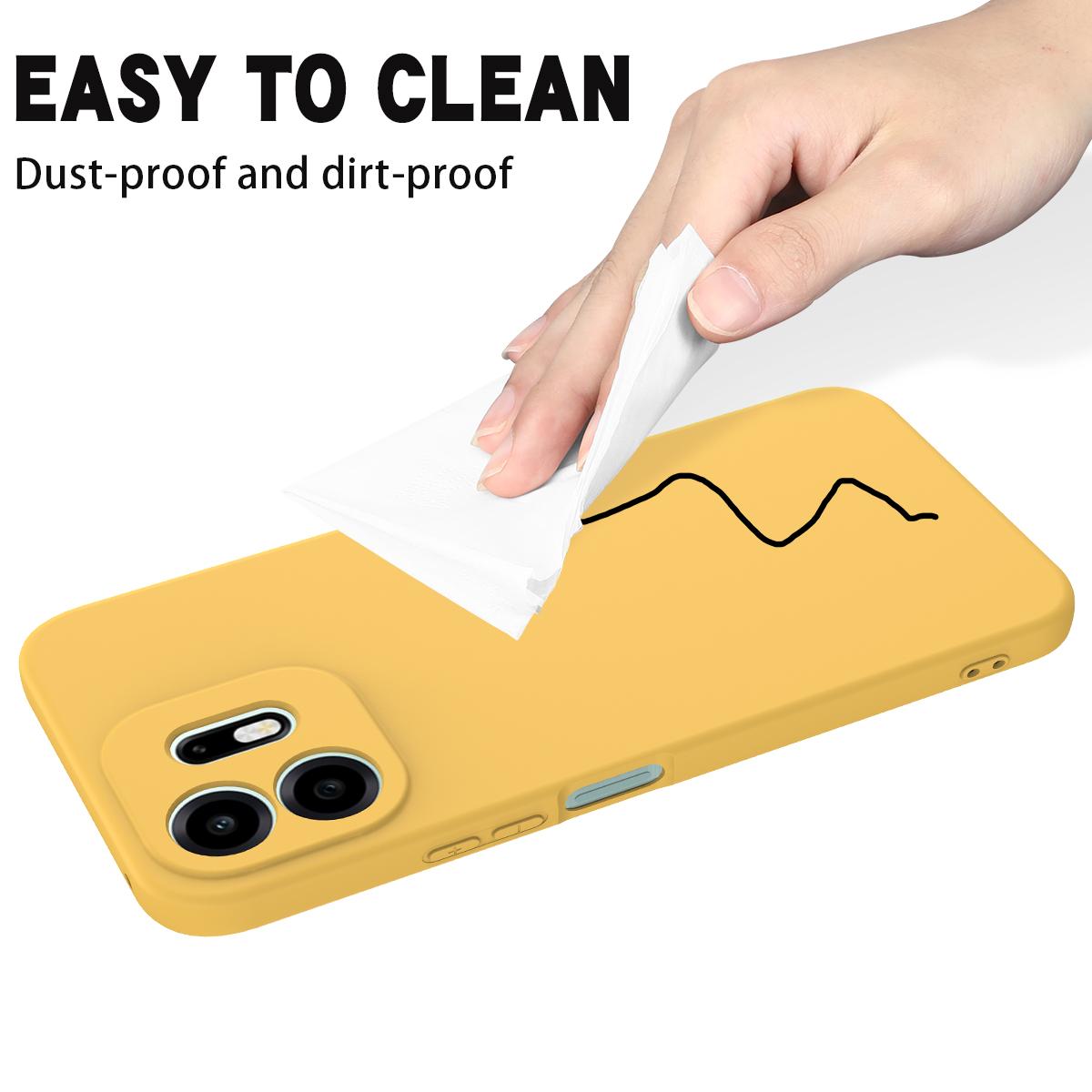 For OnePlus N6 4G Solid Color Liquid Silicone Dropproof Full Coverage Phone Case(Yellow)