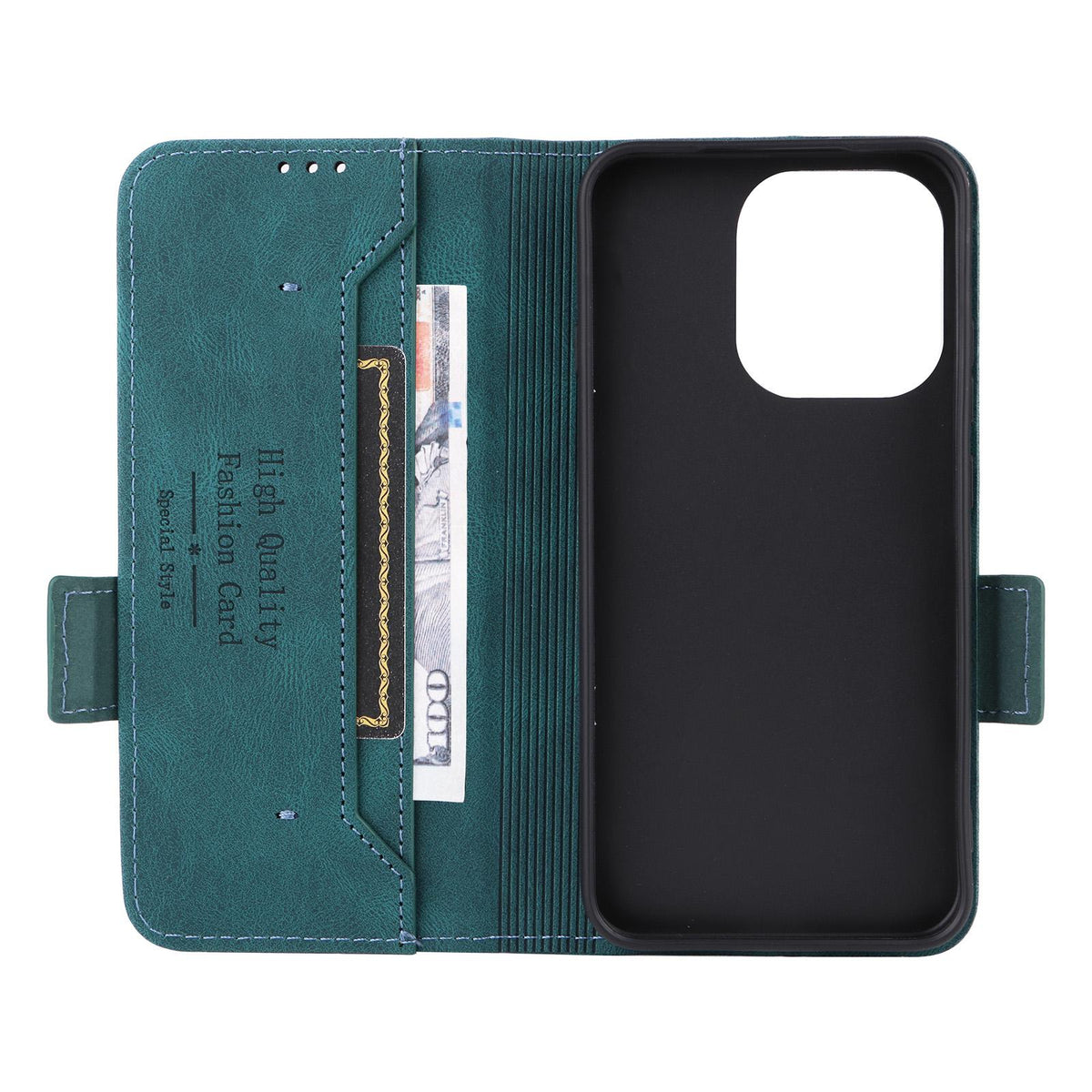 For OPPO Reno16 F 5G / Reno16 FS 5G Magnetic Clasp Leather Phone Case - Green - EDA005209329B