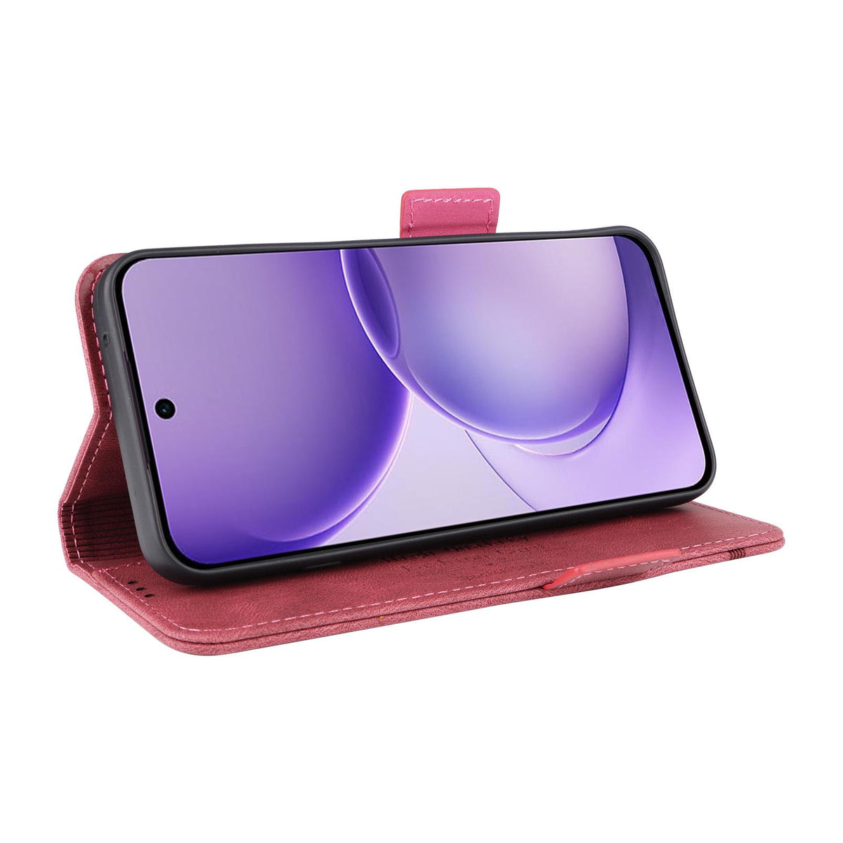 For OPPO Reno16 F 5G / Reno16 FS 5G Magnetic Clasp Leather Phone Case - Red - EDA005209329E