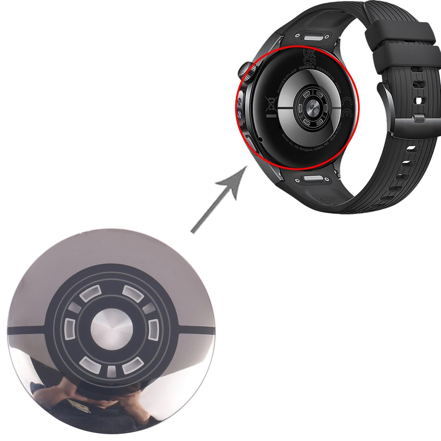 For Huawei Watch D2 Original Heart-rate Sensor Glass Lens Cover