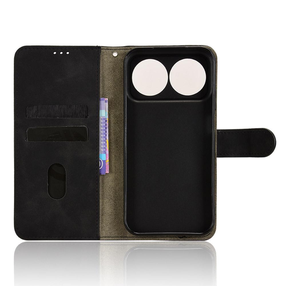 For Huawei nova 16 Skin Feel Magnetic Flip Leather Phone Case - Black - EDA005667724A