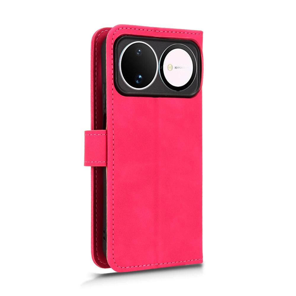 For Huawei nova 16 Skin Feel Magnetic Flip Leather Phone Case - Rose Red - EDA005667724D