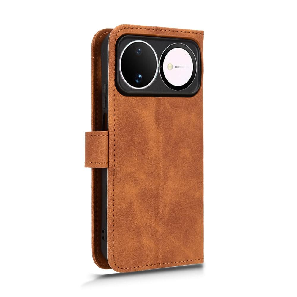 For Huawei nova 16 Skin Feel Magnetic Flip Leather Phone Case - Brown - EDA005667724E