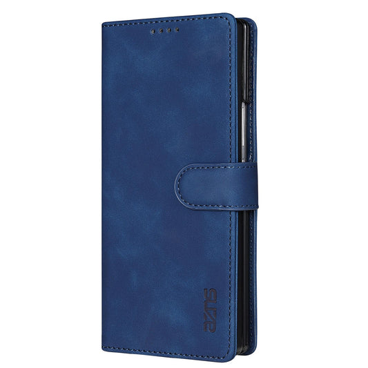 For Galaxy Z Fold8 Ultra 5G AZNS Skin Feel Calf Texture Flip Leather Phone Case(Blue)