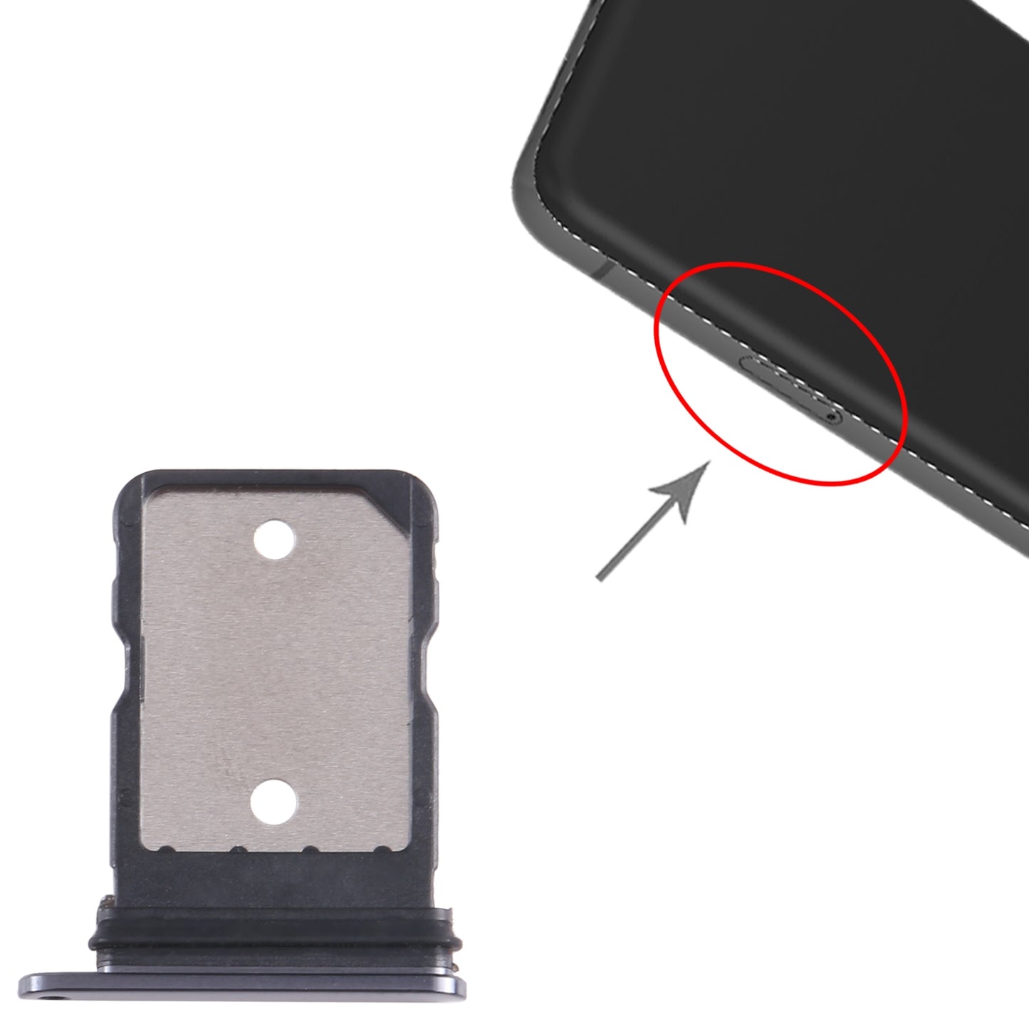 For Google Pixel 8 Pro Original SIM Card Tray(Black)