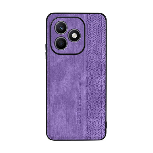 For Honor X8d 4G AZNS 3D Embossed Skin Feel Phone Case(Purple)