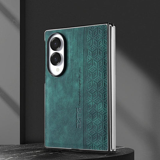For Galaxy Z Fold8 5G AZNS 3D Embossed Skin Feel Phone Case(Green)