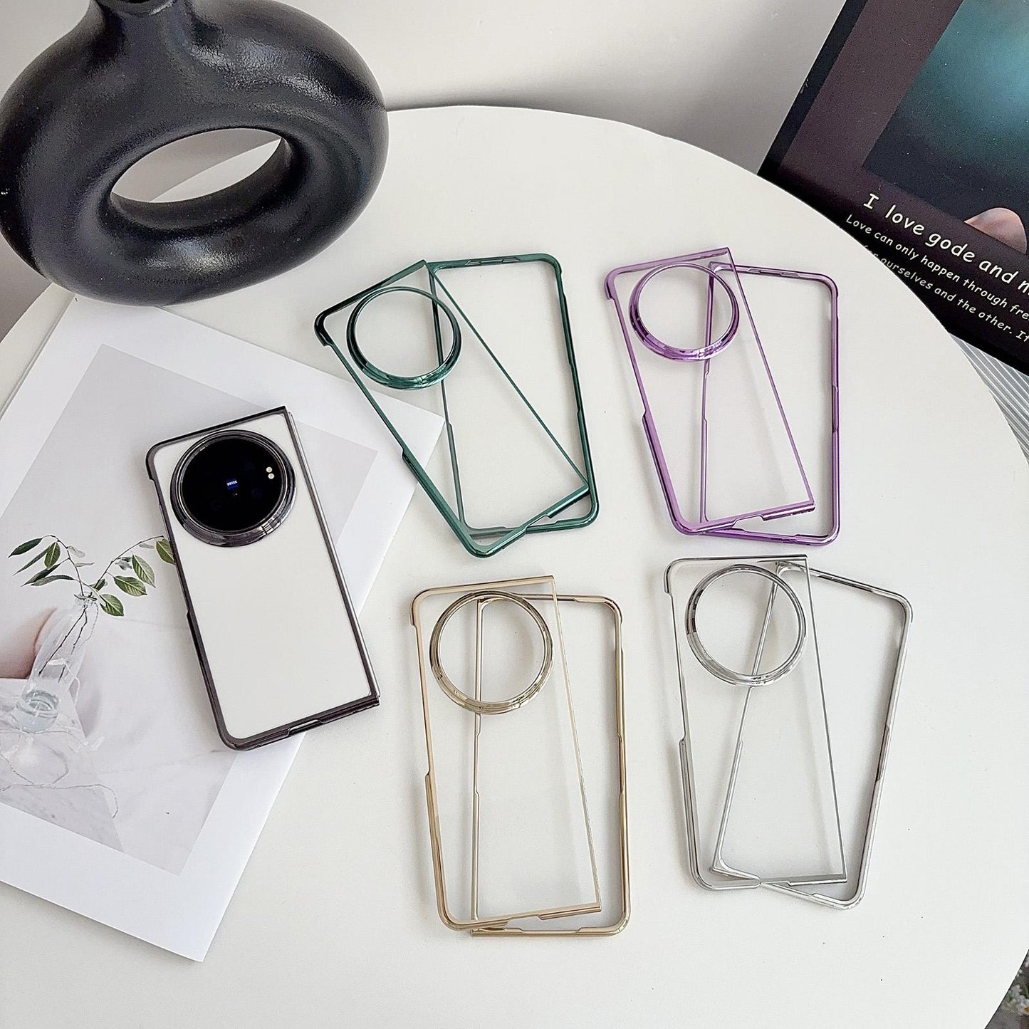 For vivo X Fold6 5G 6D Electroplating PC Shockproof Phone Case(Green)