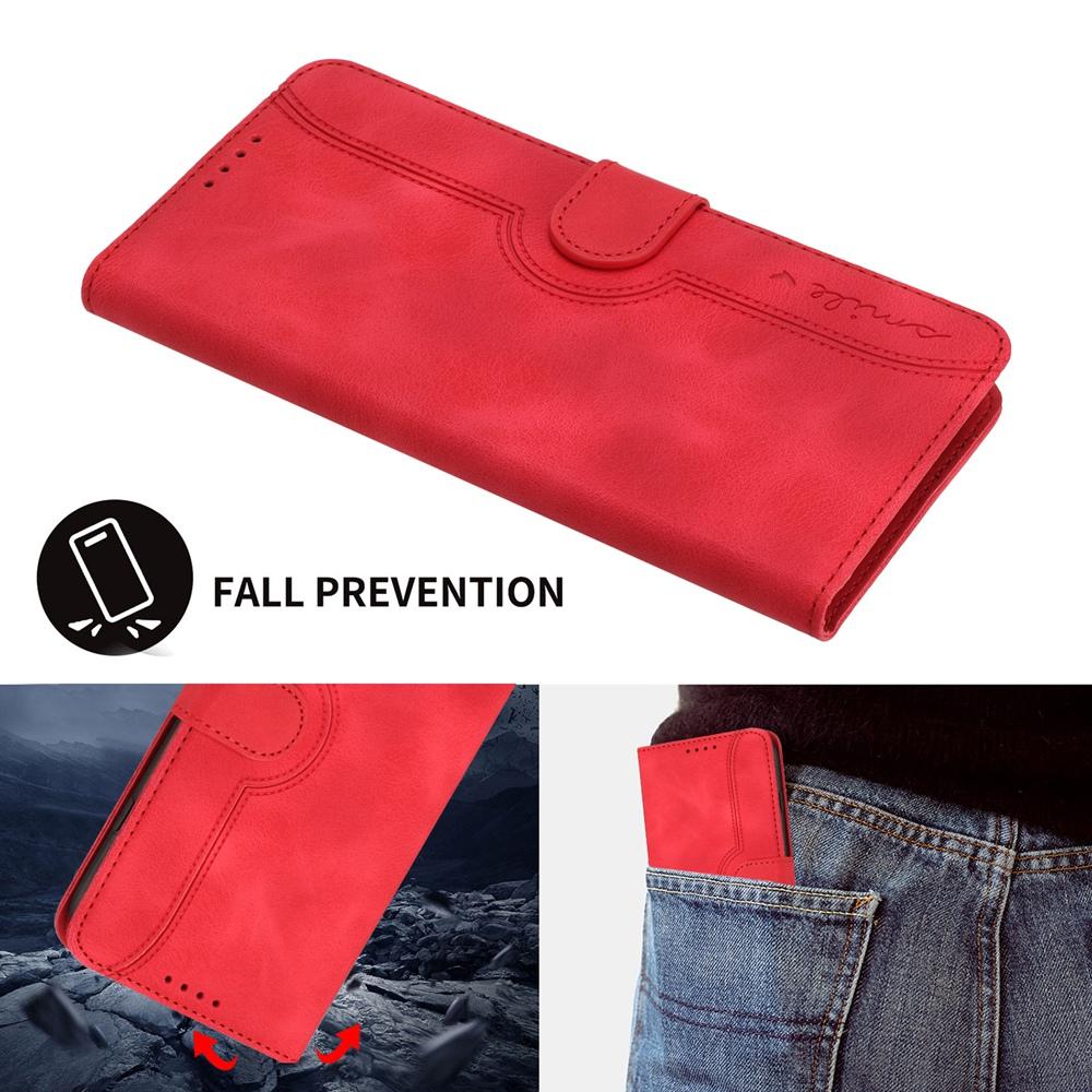For ZTE nubia Air Pro 5G Heart Pattern Skin Feel Leather Phone Case - Red - EDA006403348A