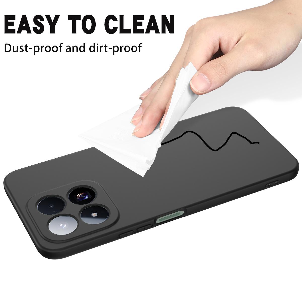 For Xiaomi 17 Max 5G Solid Color Liquid Silicone Dropproof Full Coverage Phone Case - Black - EDA006707032D