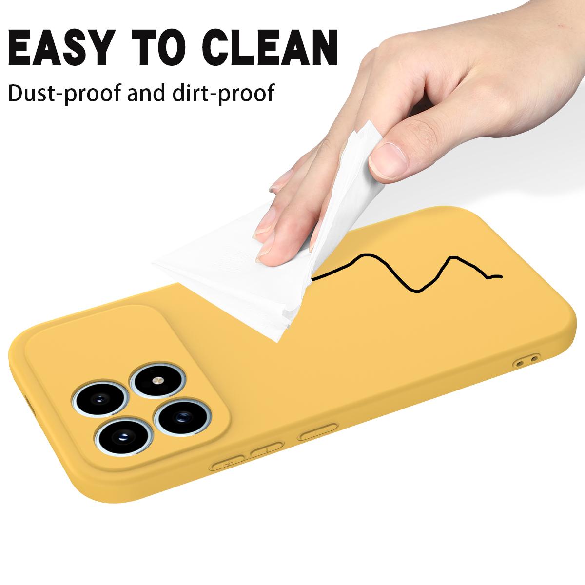 For Redmi K90 / Poco F8 Pro Solid Color Liquid Silicone Dropproof Full Coverage Phone Case(Yellow)