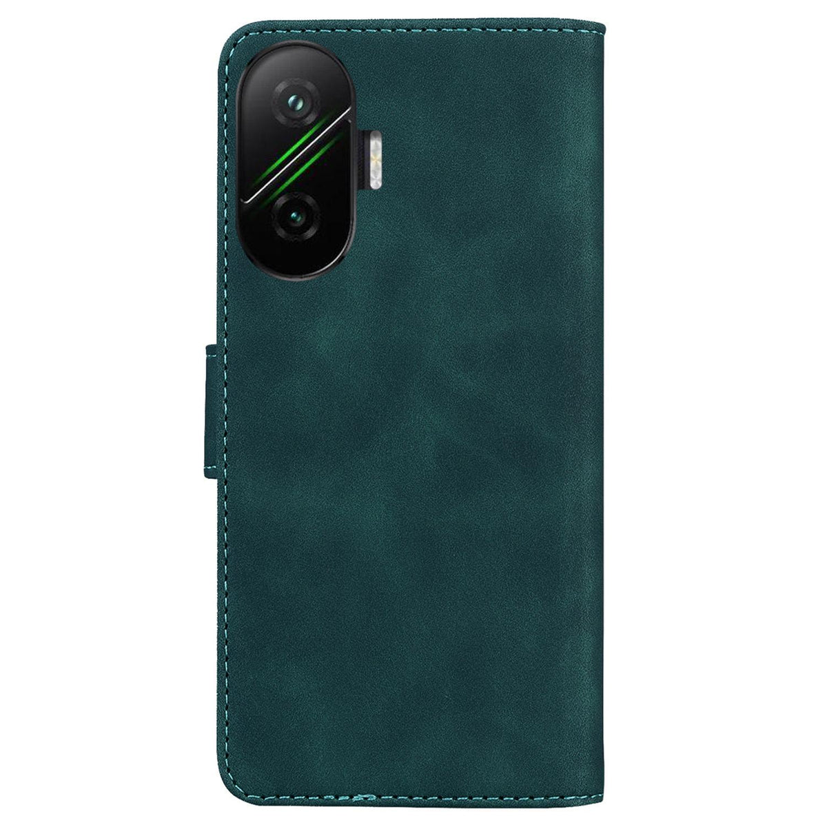 For Redmi Turbo 4 Pro / Xiaomi Poco F7 Skin Feel Pure Color Flip Leather Phone Case - Green - EDA006713322C