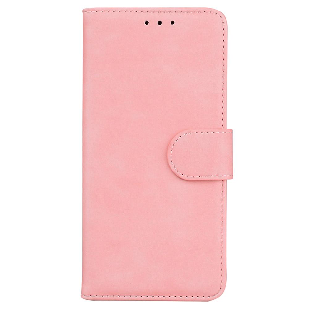 For Redmi Turbo 4 Pro / Xiaomi Poco F7 Skin Feel Pure Color Flip Leather Phone Case - Pink - EDA006713322D
