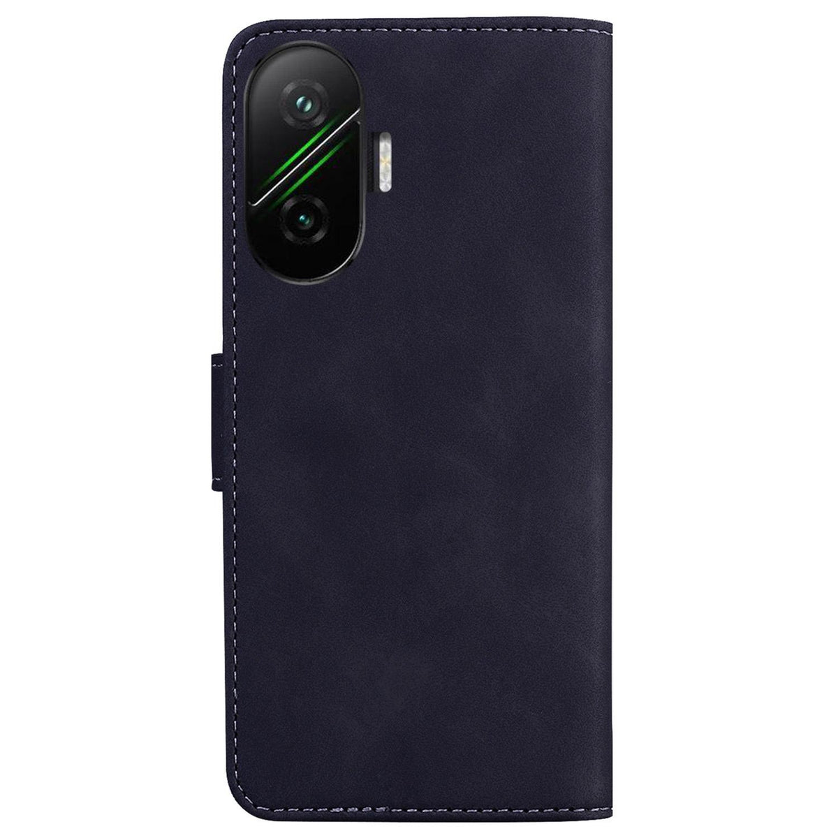 For Redmi Turbo 4 Pro / Xiaomi Poco F7 Skin Feel Pure Color Flip Leather Phone Case - Black - EDA006713322F