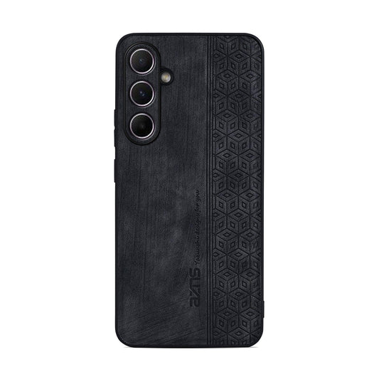 For Galaxy S26 FE 5G AZNS 3D Embossed Skin Feel Phone Case(Black)
