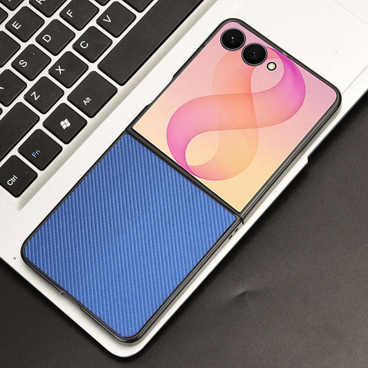 For Galaxy Z Flip8 5G PU Leather PC Phone Case(Blue)