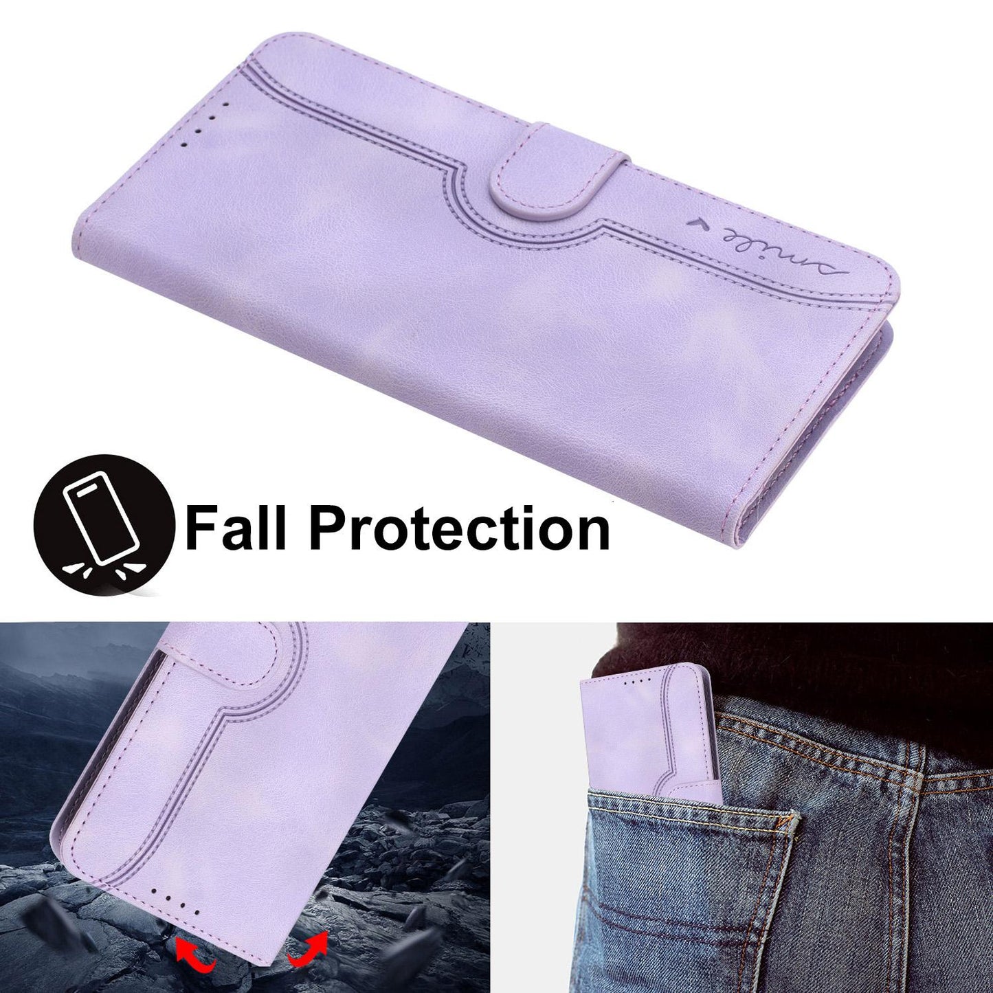 For Redmi K90 Pro Max / Poco F8 Ultra Heart Pattern Skin Feel Leather Phone Case(Purple)