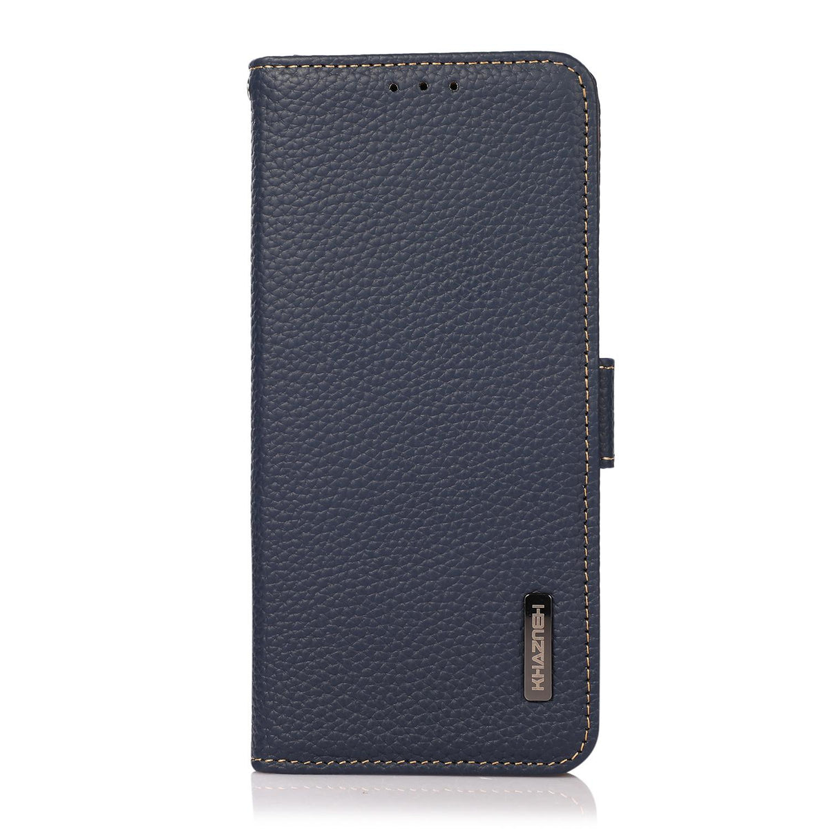 For Redmi K90 Pro Max/Poco F8 Ultra KHAZNEH Side-Magnetic Litchi Genuine Leather RFID Phone Case(Blue)