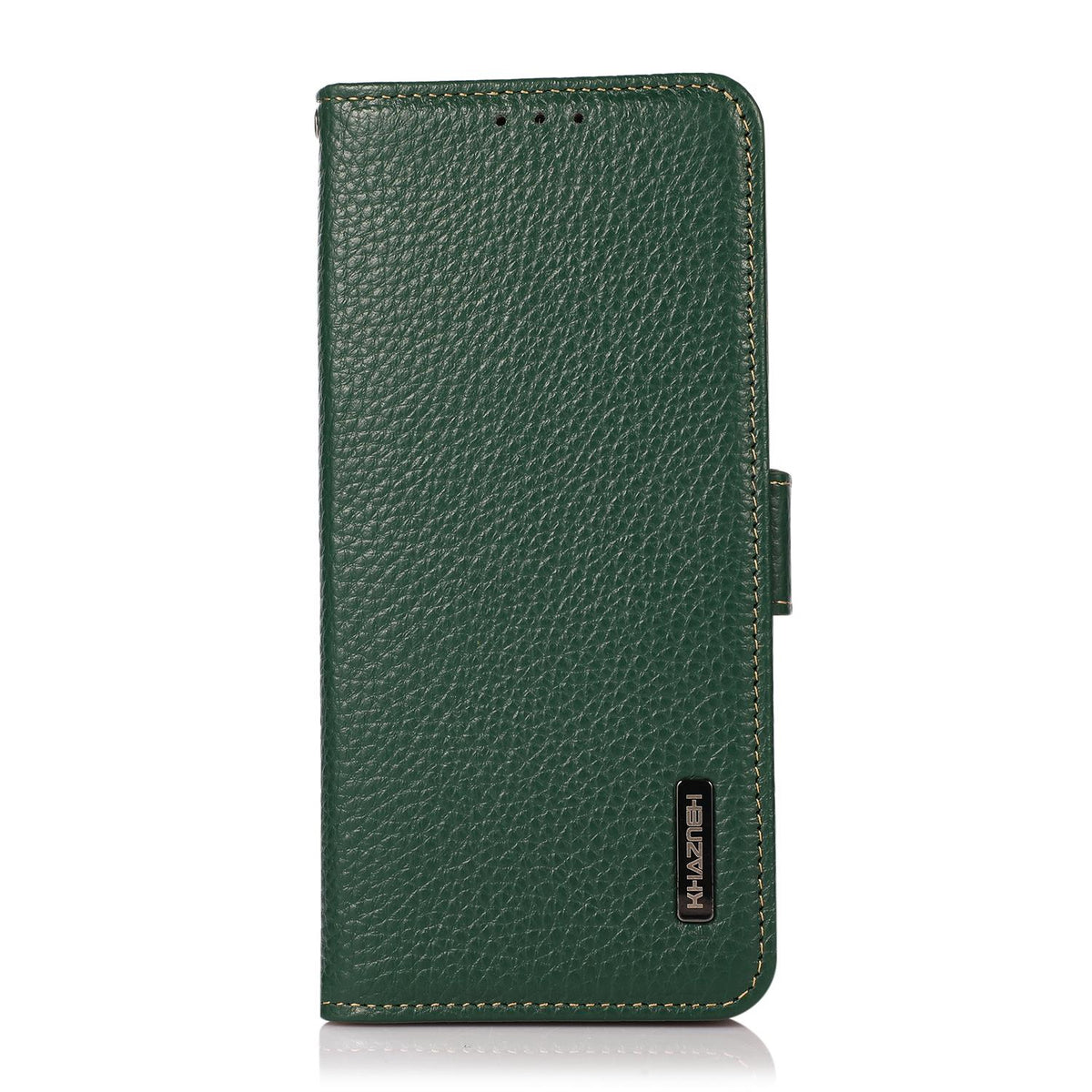 For Redmi K90 Pro Max/Poco F8 Ultra KHAZNEH Side-Magnetic Litchi Genuine Leather RFID Phone Case(Green)