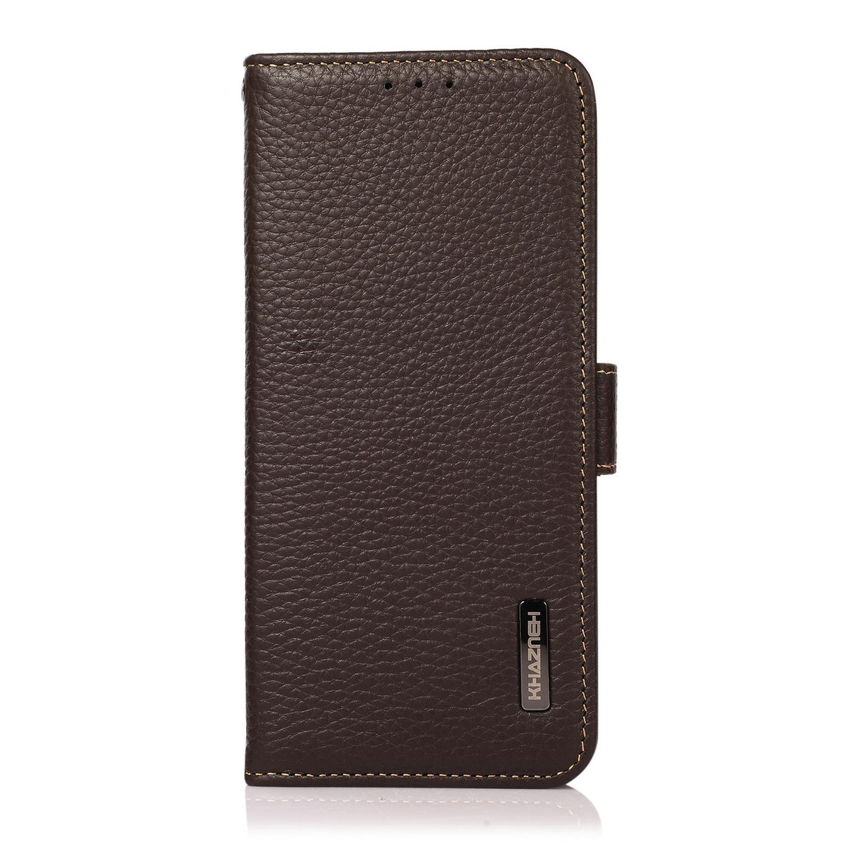 For Redmi K90 Pro Max/Poco F8 Ultra KHAZNEH Side-Magnetic Litchi Genuine Leather RFID Phone Case(Brown)