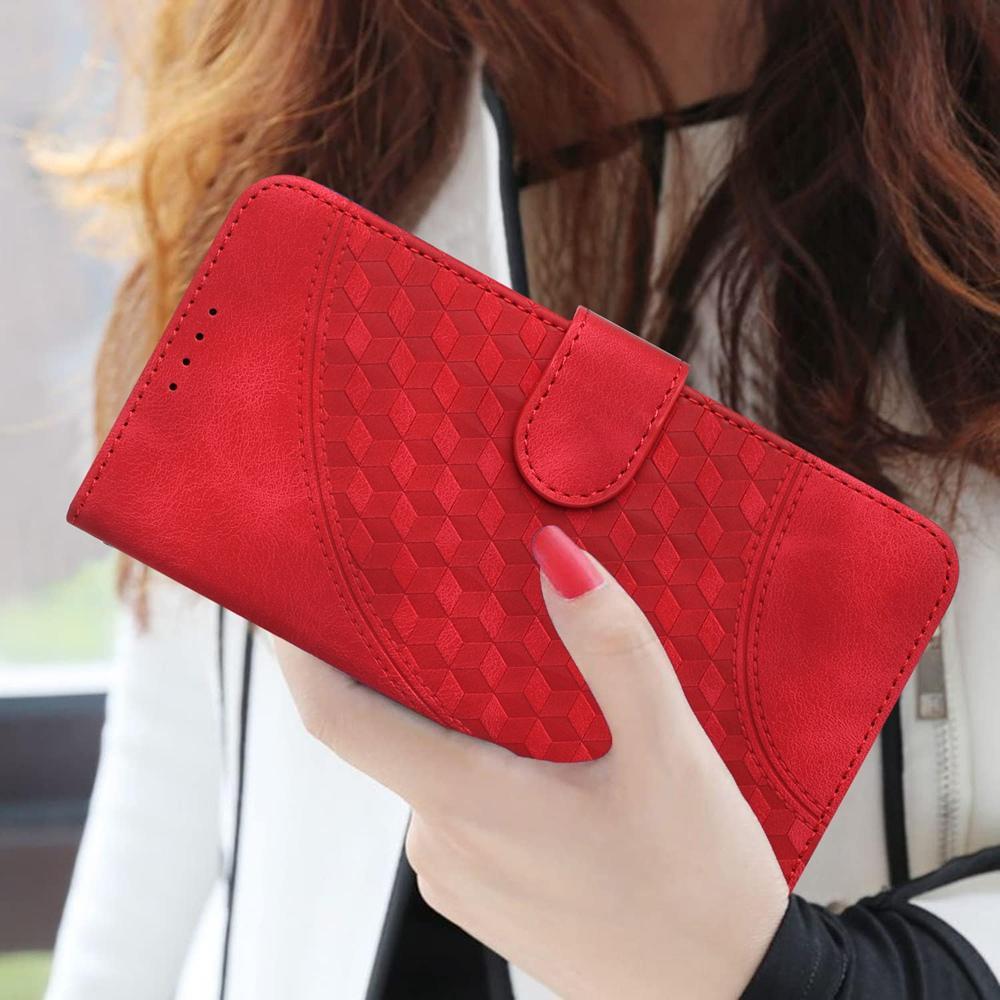 For Redmi K90 Pro Max / Poco F8 Ultra Elephant Head Embossed Phone Leather Case with Lanyard(Red)