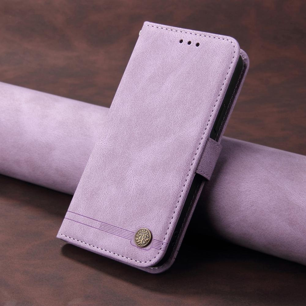 For Redmi Note 17 Pro+ 5G Global 163mm Skin Feel Life Tree Metal Button Leather Phone Case(Purple)