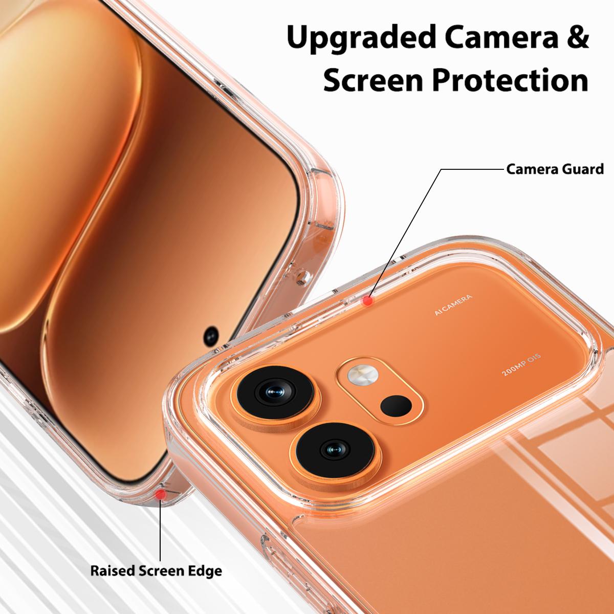 For Honor 600 / 600 Pro 5G Global Scratchproof Acrylic TPU Phone Case - Transparent - EDA006844918A