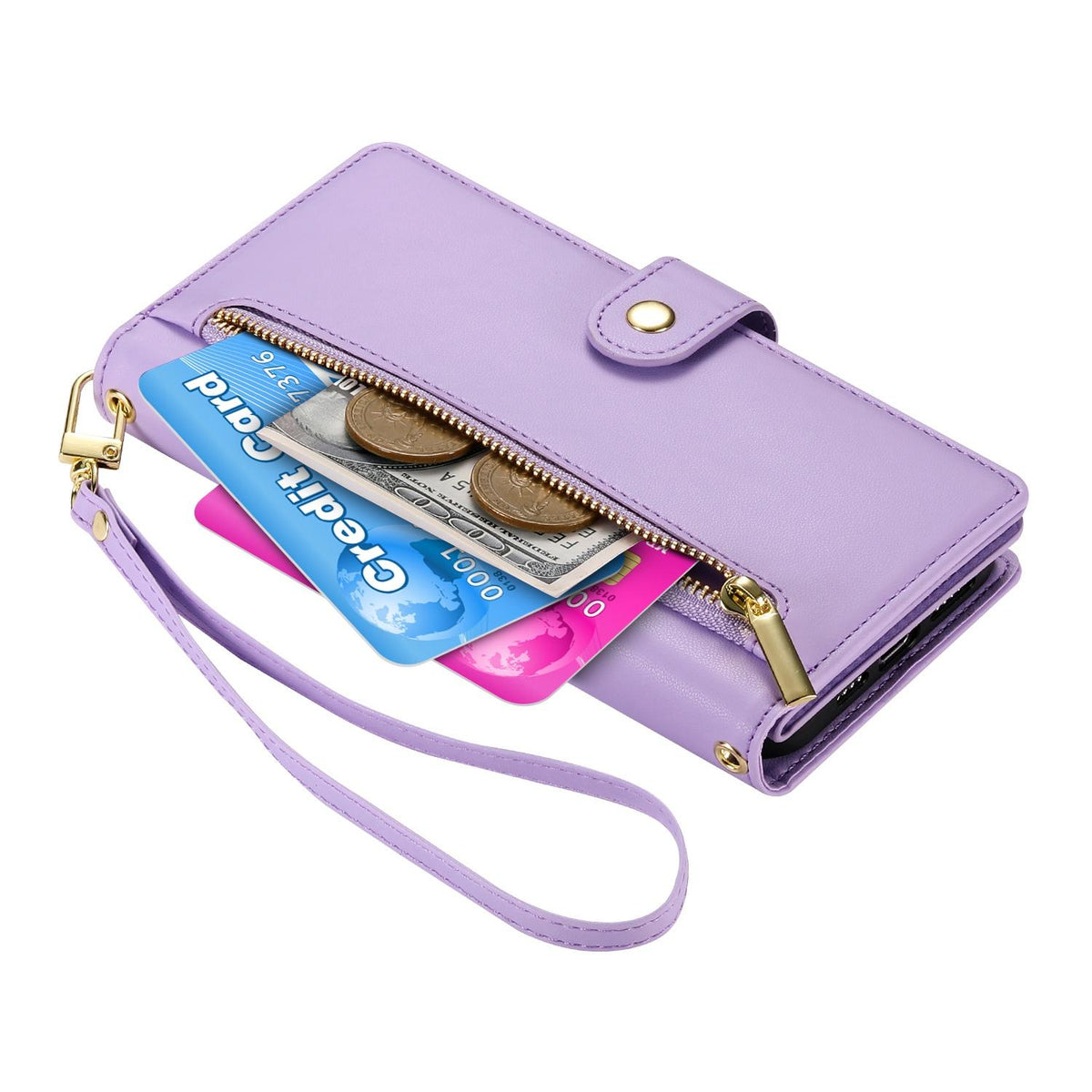 For Redmi K90 Pro Max / Poco F8 Ultra 5G Nine Card-slot Zipper Wallet Bag Leather Phone Case(Purple)