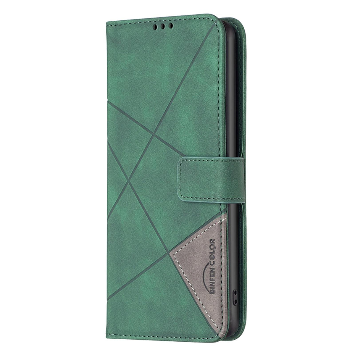 For Redmi K90 Pro Max/Poco F8 Ultra Magnetic Buckle Rhombus Texture Leather Phone Case(Green)