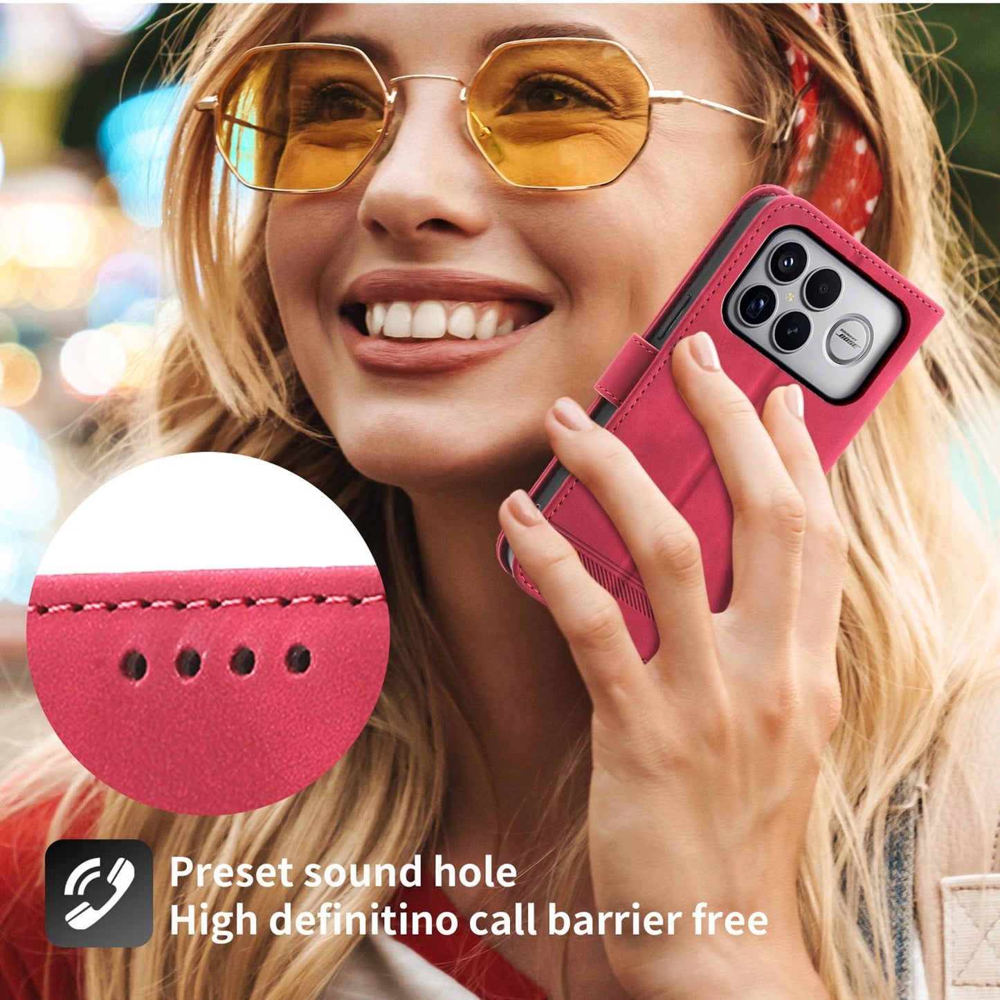 For Redmi K90 Pro Max / Poco F8 Ultra 5G Dierfeng Dream Line TPU Hybrid PU Leather Phone Case(Red)