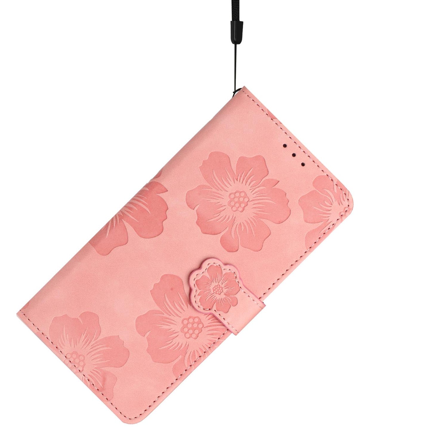 For Redmi K90 Pro Max/Poco F8 Ultra Flower Embossing Pattern Leather Phone Case(Pink)