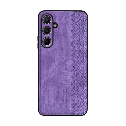 For Galaxy A27 5G AZNS 3D Embossed Skin Feel Phone Case(Purple)