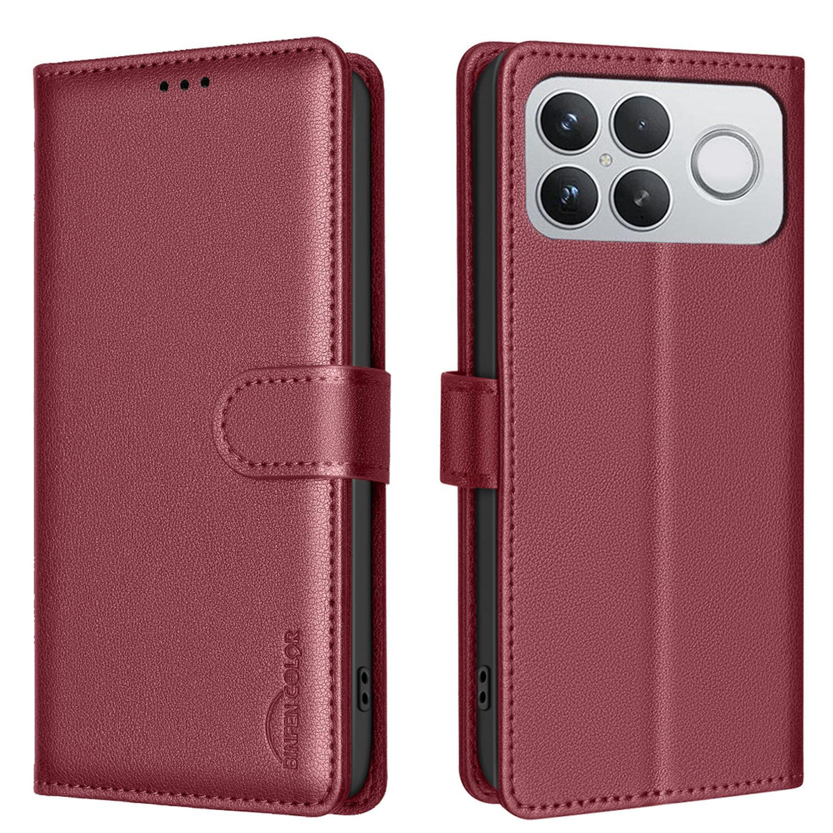 For Redmi K90 Pro Max/Poco F8 Ultra Litchi Texture RFID Anti-theft Leather Phone Case(Red)