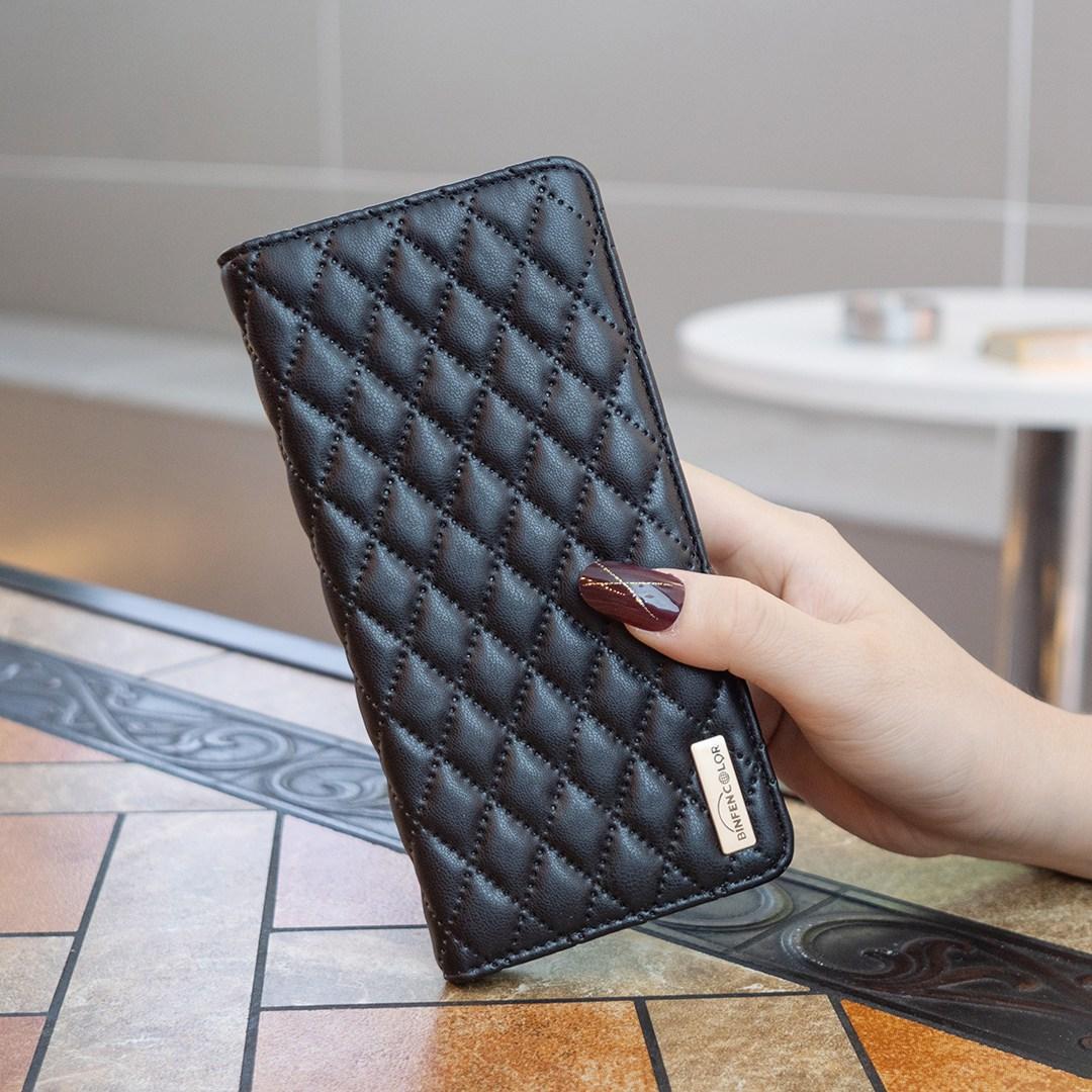 For Redmi Note 17 4G Global 171mm Diamond Lattice Magnetic Leather Flip Phone Case(Black)